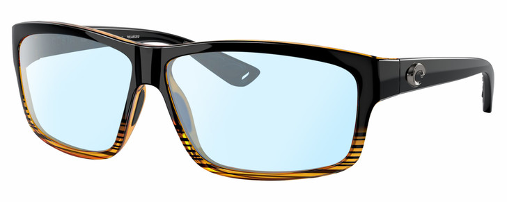 Costa Del Mar Cut Unisex Blue Light Glasses in Black Orange Crystal Stripes 60mm