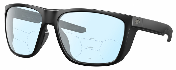 Costa Del Mar Ferg XL Unisex Progressive Blue Light Blocking Glasses Black 62 mm