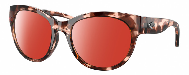 Costa Del Mar Maya Cateye Polarized Sunglass Pink Red Tortoise Havana 55mm 4 Opt