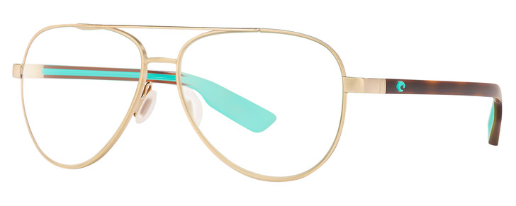 Costa Del Mar Peli Designer Reading Glasses Brushed Gold Brown Tortoise Havana Turquoise Pilot 57mm