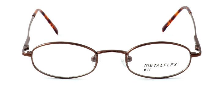 Calabria Kids Fit MetalFlex Designer Eyeglasses H in Brown :: Custom Left & Right Lens