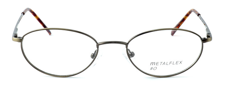 Calabria MetalFlex Designer Eyeglasses O in Antique Gold :: Custom Left & Right Lens