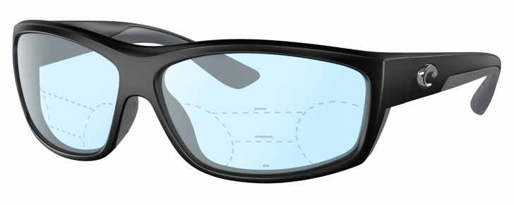 Costa Del Mar Salt Break Unisex Progressive Blue Light Eyeglass Black Gray 65 mm