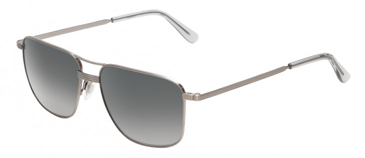 Profile View of American Optical Airman Unisex Designer Pilot Sunglasses Pewter Clear/Grey 56 mm