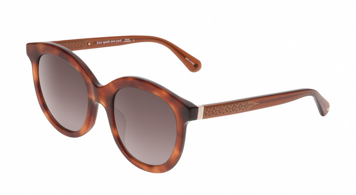 Kate Spade LILLIAN-09Q-HA CatEye Sunglasses Caramel Tortoise/Brown Gradient 53mm