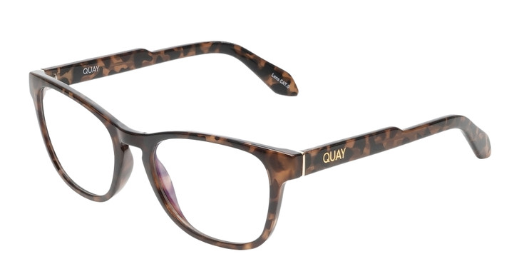 QUAY Australia Hardwire Mini Cat Eye Designer Reading Glasses in Tortoise 51mm