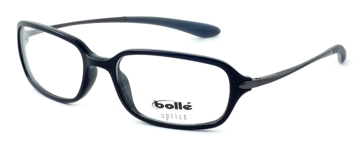 Bollé Neuilly Designer Eyeglasses in Shiny Black w/ Dark Gun :: Custom Left & Right Lens