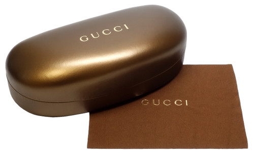 Gucci Brown/Bronze Sunglasses with Case Gucci Bronze Soft Clam Shell Large Sunglasses Eyeglasses  main image 3