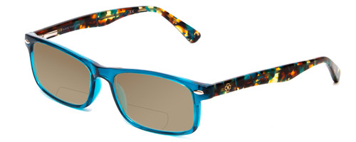 Ann Taylor ATR010 53mm Polarized Bi-Focal Sunglass Teal Blue Tortoise ...