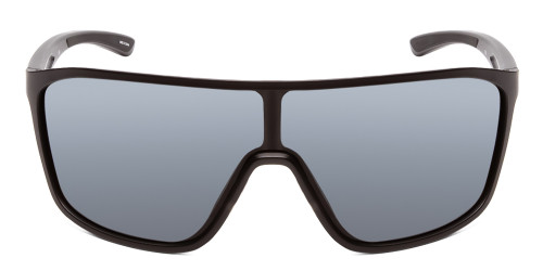 Lunettes De Soleil Unisexes Argent Chrome Noir / Plein Verre Miroir