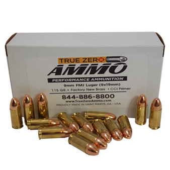 9MM Luger, 115 Gr 1190 fps, ammunition suitable for your small handgun range practice and concealed carry needs.