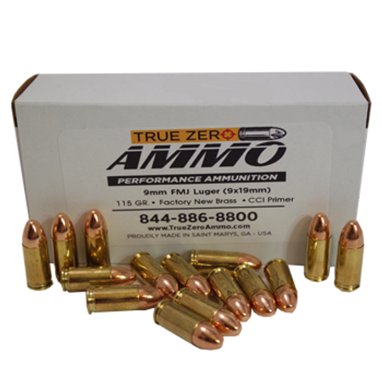 9MM Luger (9x19mm) Factory New FMJ 115Gr - 500 Rounds