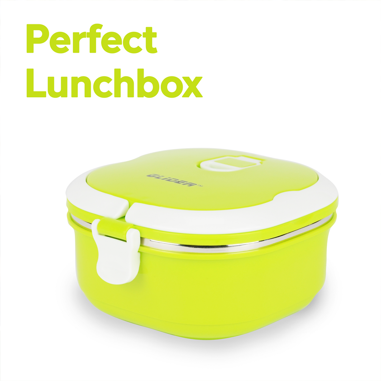 1pc 850ml Square Layered Portable Children Lunch Box With Four