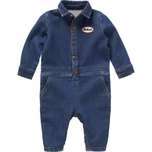 Long Sleeve Knit Denim Overall