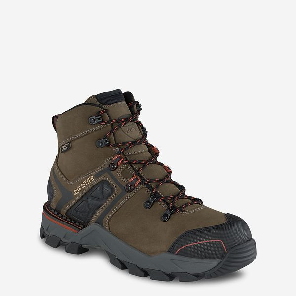 CROSBY MEN'S 6-INCH WATERPROOF LEATHER SAFETY TOE BOOT