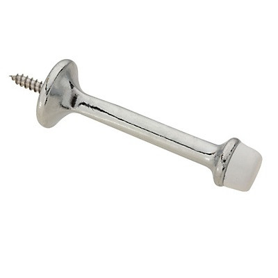Decorative Wall Door Stop Chrome 2 Pack