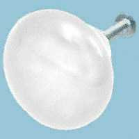 1-1/2" Ceramic Knob White