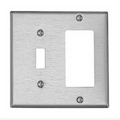 2 GANG DECORATOR / GFCI PLATE SS