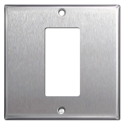 2 GANG DECOR/TOGGLE PLATE SS