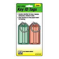I.D. KEY TAG W/SPLIT RING PK2