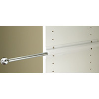 EZ TRAC CLOSET ROD 13" WHITE