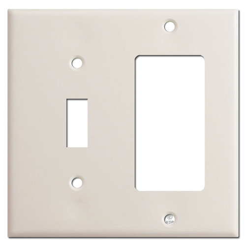 2 GANG 1TOG/1GFI PLATE LT.ALMOND