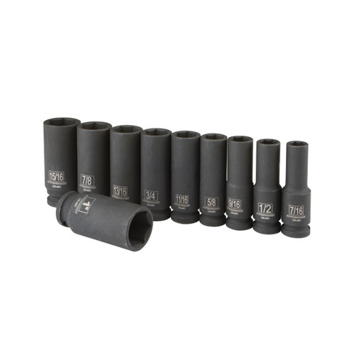1/2" IM DEEP SOCKET CLIP SAE 9PC