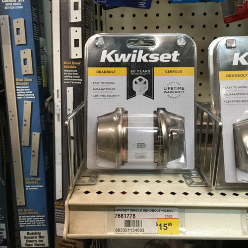 KWIKSET SINGLE DEADBOLT NICKEL