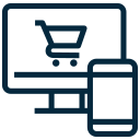 Computer and phone illustration