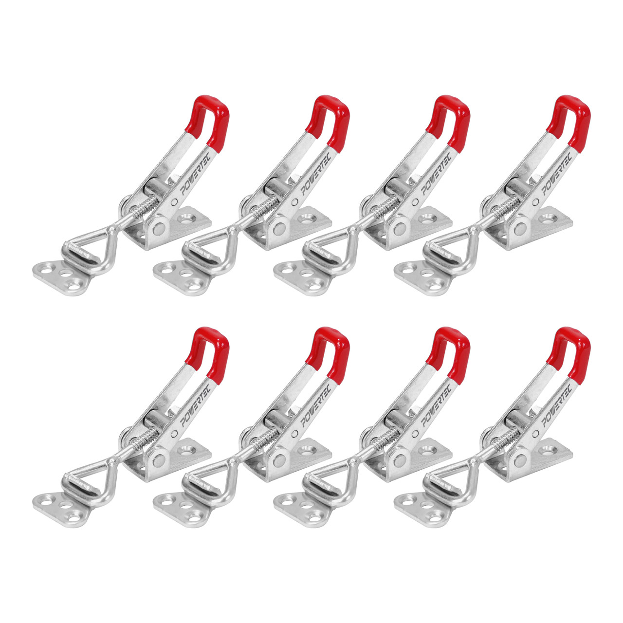 POWERTEC 4PK Toggle Clamp, 400 Lbs Holding Capacity, 4002 Adjustable Pull Action Latch For Smoker, Tool Box, Woodworking Jigs And Fixtures, Cabinet