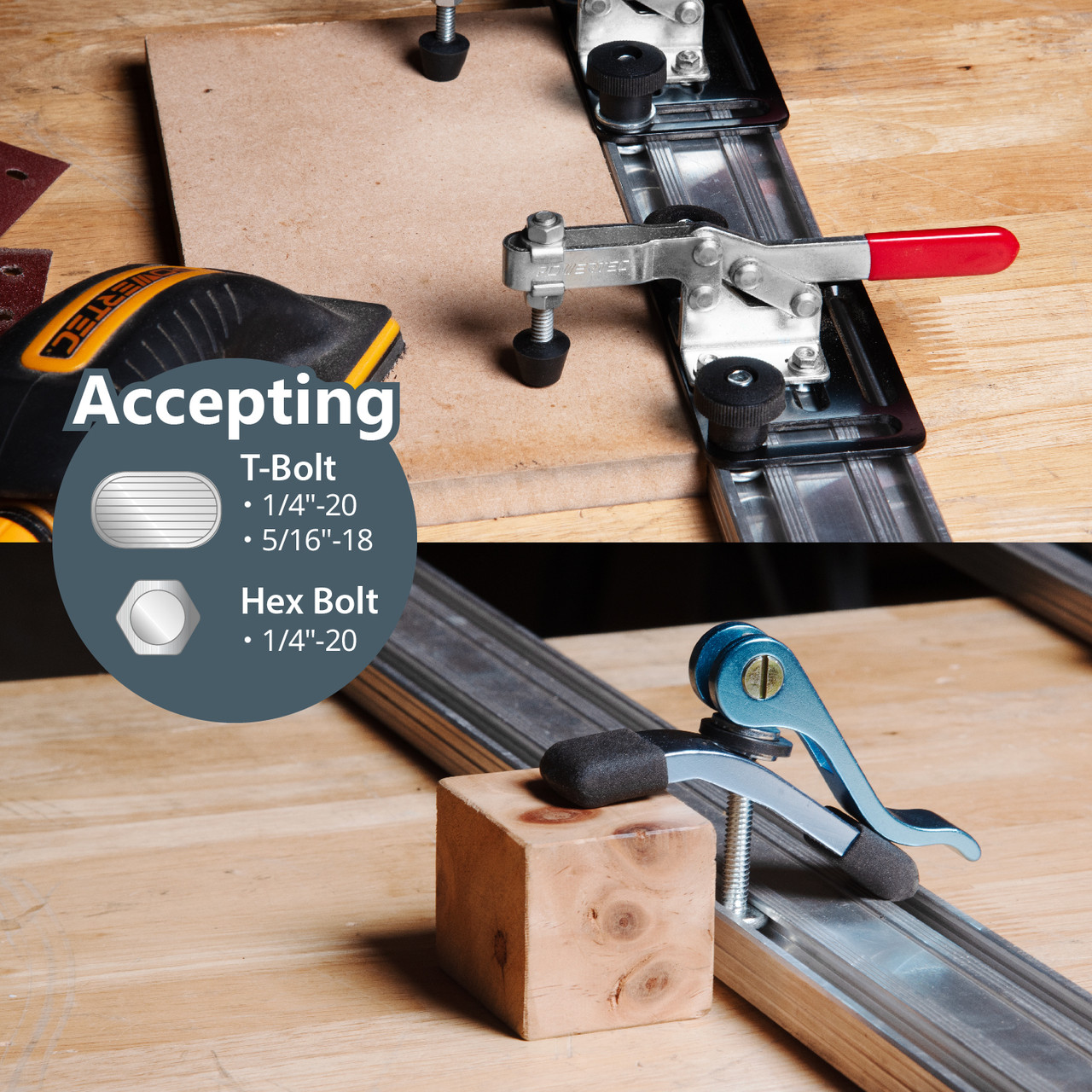 POWERTEC 71707 24" Contractor Straight Edge Clamp Saw Guide