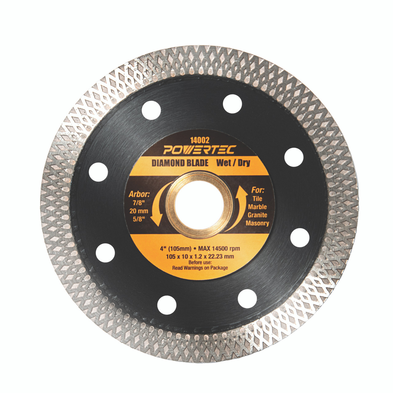 14002 4-Inch Turbo Mesh Rim Diamond Saw Blade for Angle Grinder Wet/Dry Cutting 1  Pack