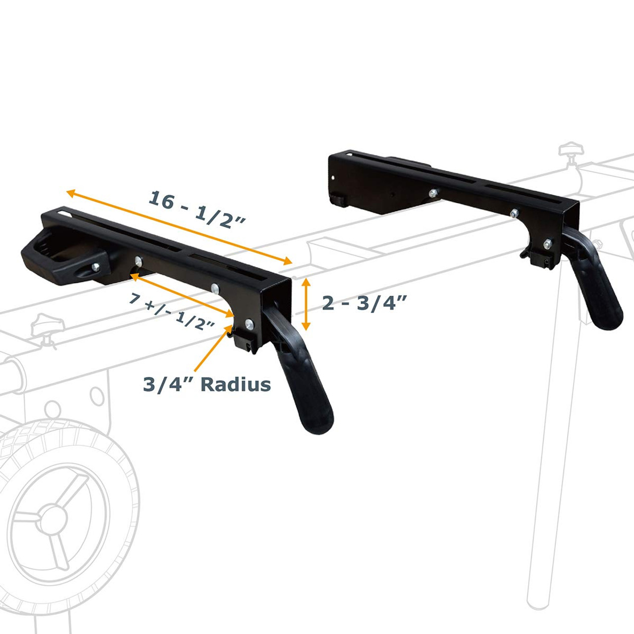 POWERTEC-Miter Saw Stand Mounting Brackets Assembly, Set of POWERTEC Saw  Stands, Woodwork Tools  Accessories