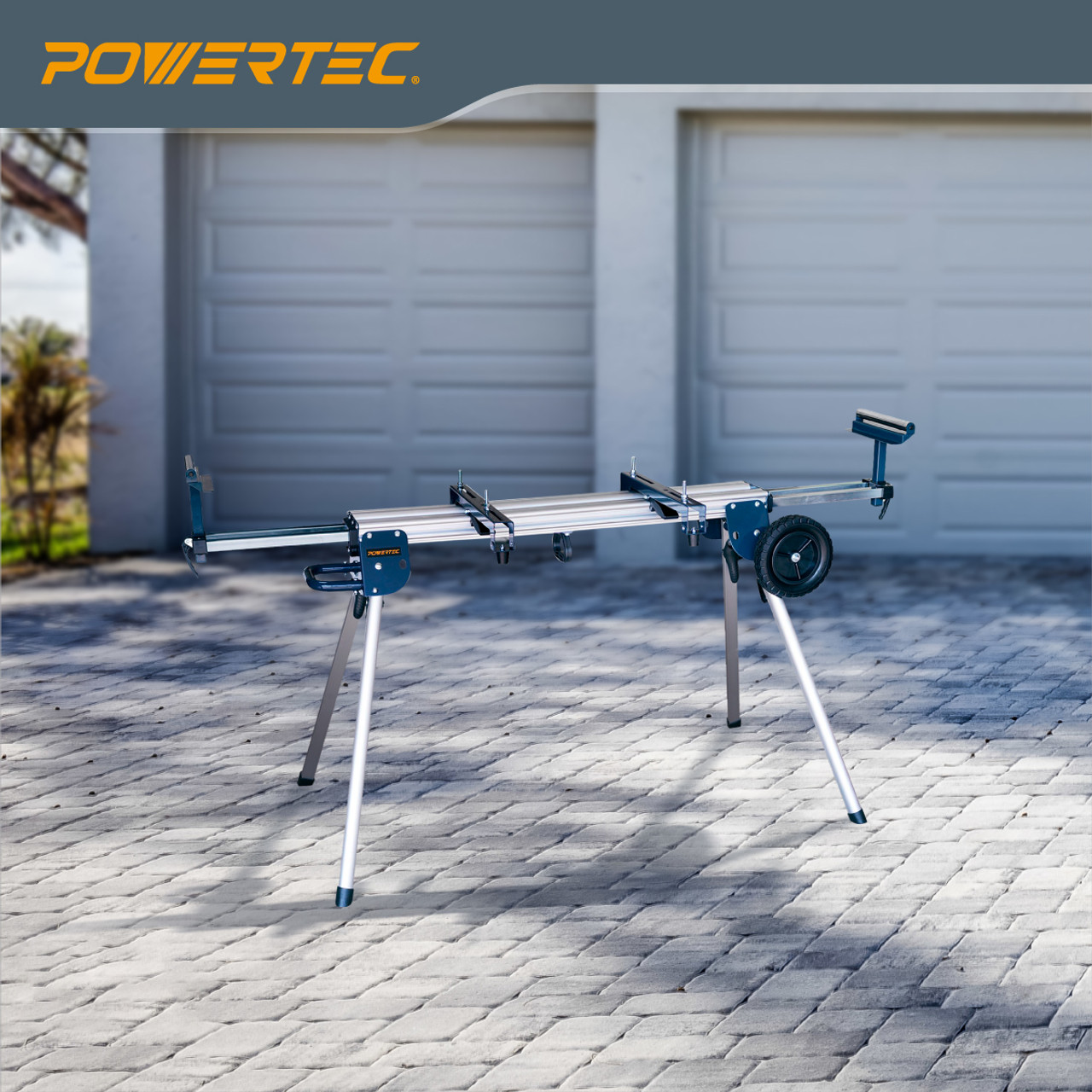 人気沸騰ブラドン AutumnfieldPOWERTEC Deluxe Portable Miter Saw Stand with Wheels 