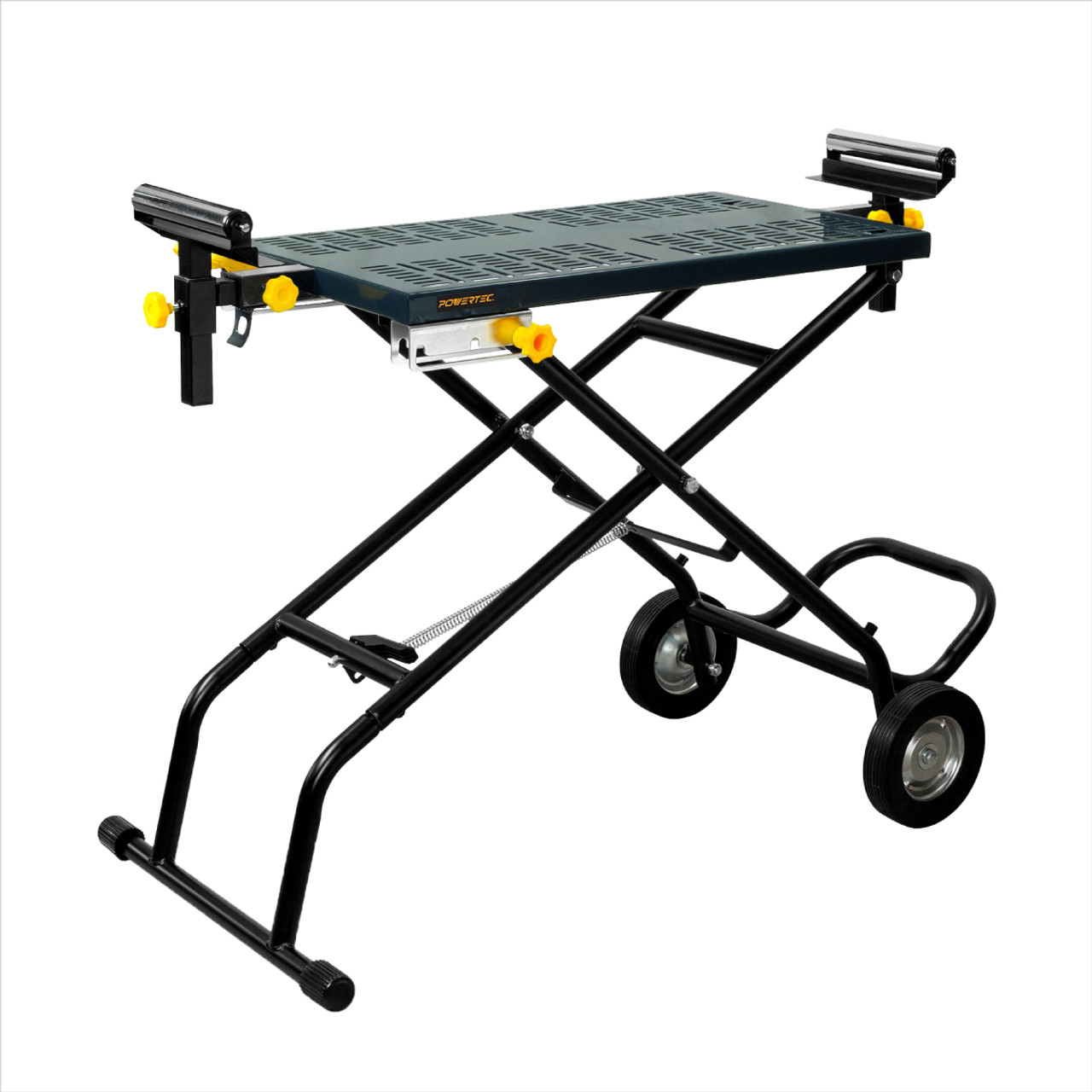 POWERTEC-Universal Mounting Deluxe Rolling Stand with impressive 440 lb  maximum weight capacity POWERTEC Saw Stands, Woodwork Tools  Accessories