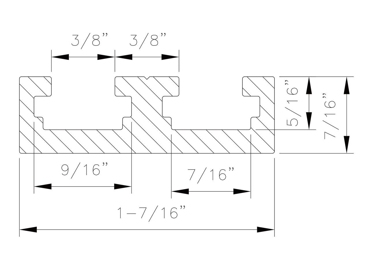 POWERTEC 71133 Double T-Track | 36 Inch Aluminum Extrusion Tracks, Anodized  Blue