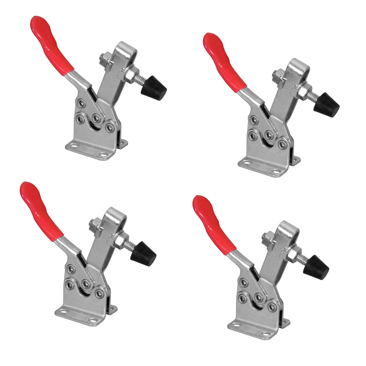 POWERTEC 20327 Quick Release Horizontal Toggle Clamp 201B - 300 lb Holding Capacity W Rubber Pressure Tip 4pk