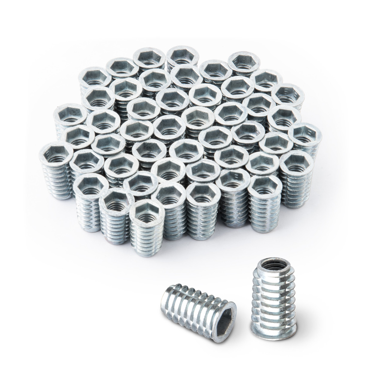 Threaded Insert 3/8 Inch 16, 1  Zinc Plated Screw-In Nut for