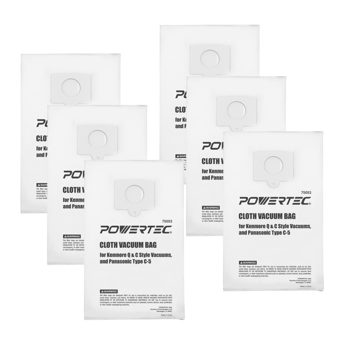 POWERTEC Vacuum Bags for Kenmore Q & C Style Vacuums