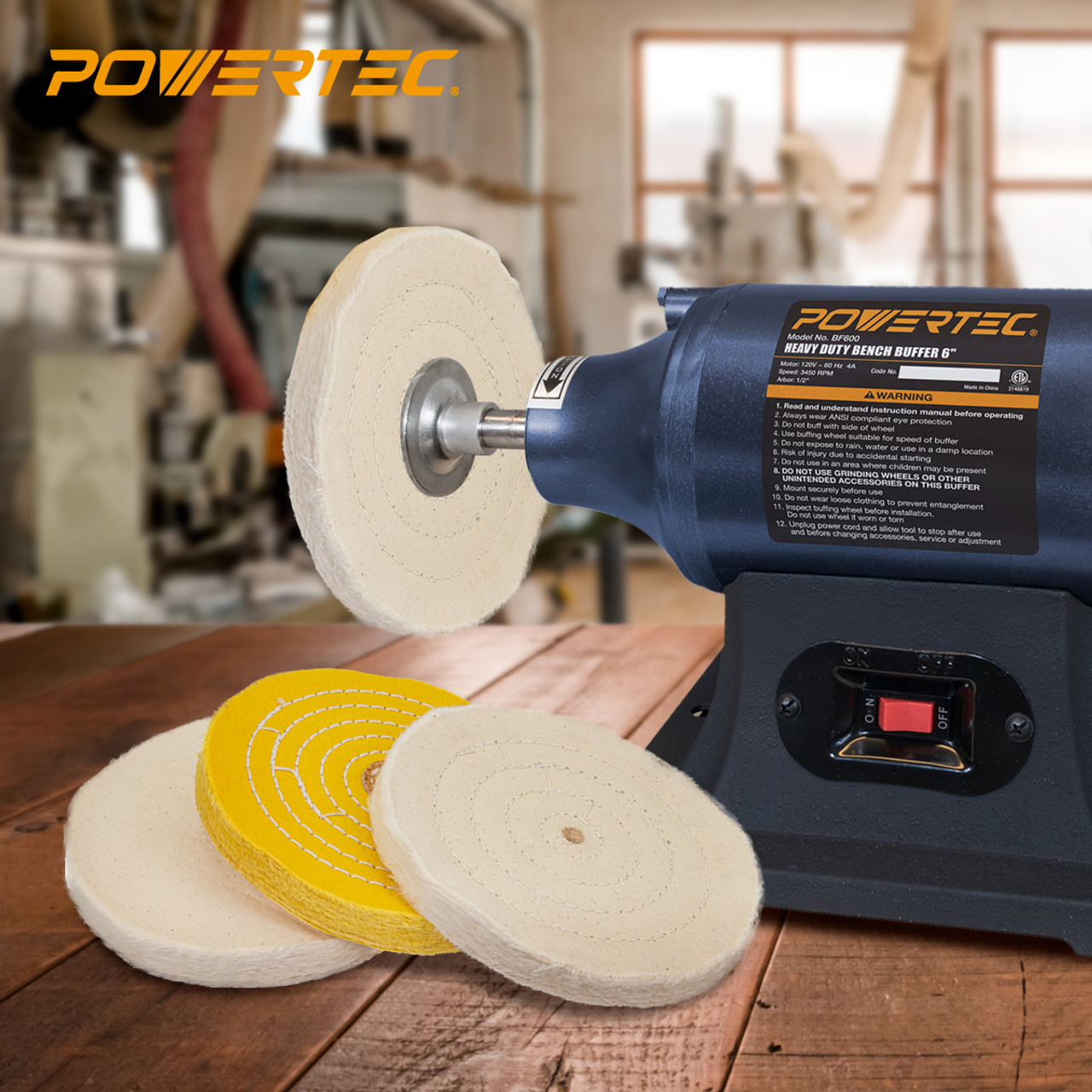 3/4 HP Buffing Machine Kit - 3450 RPM