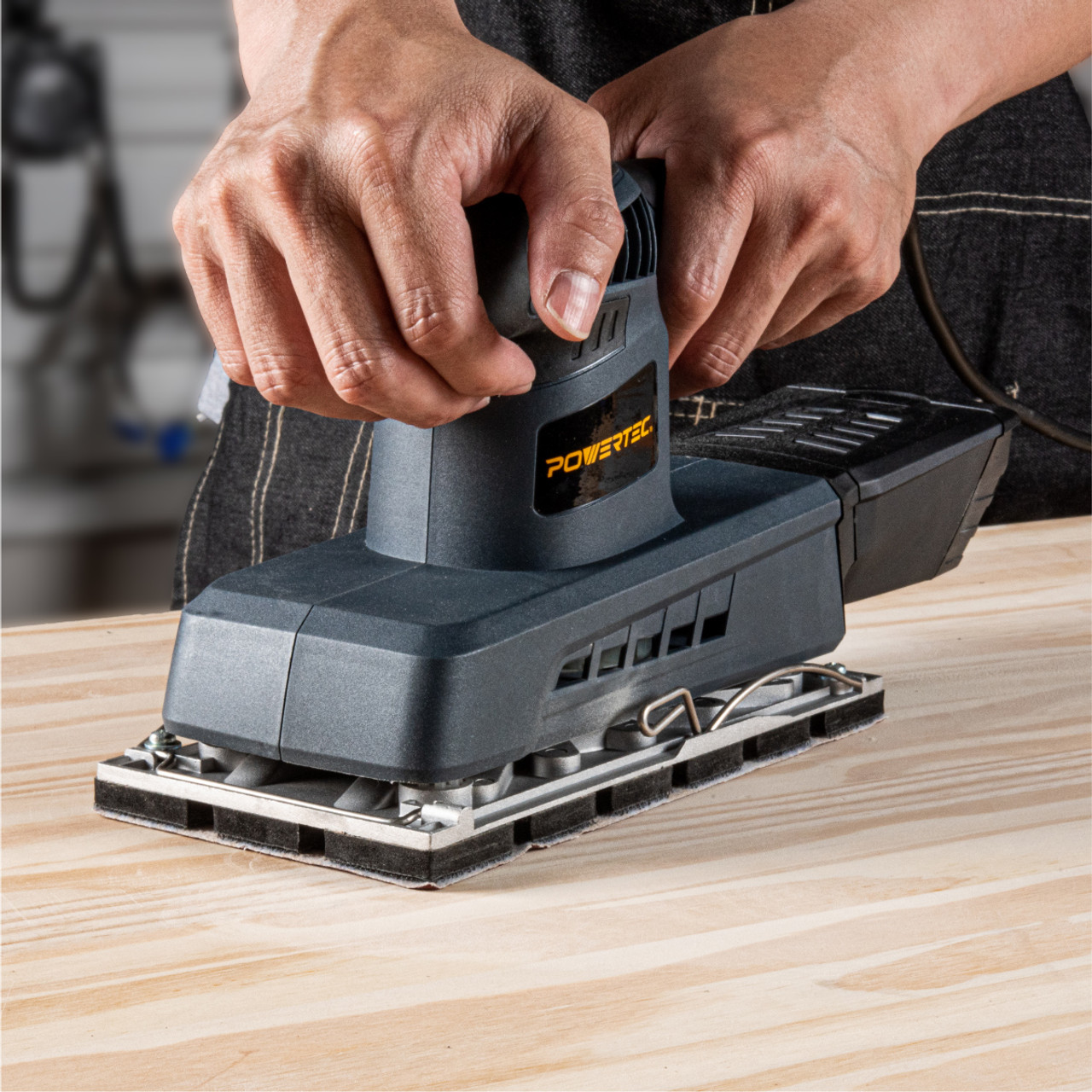 1 2 Sheet Variable Orbital Sander with Hole Punch Set by POWERTEC