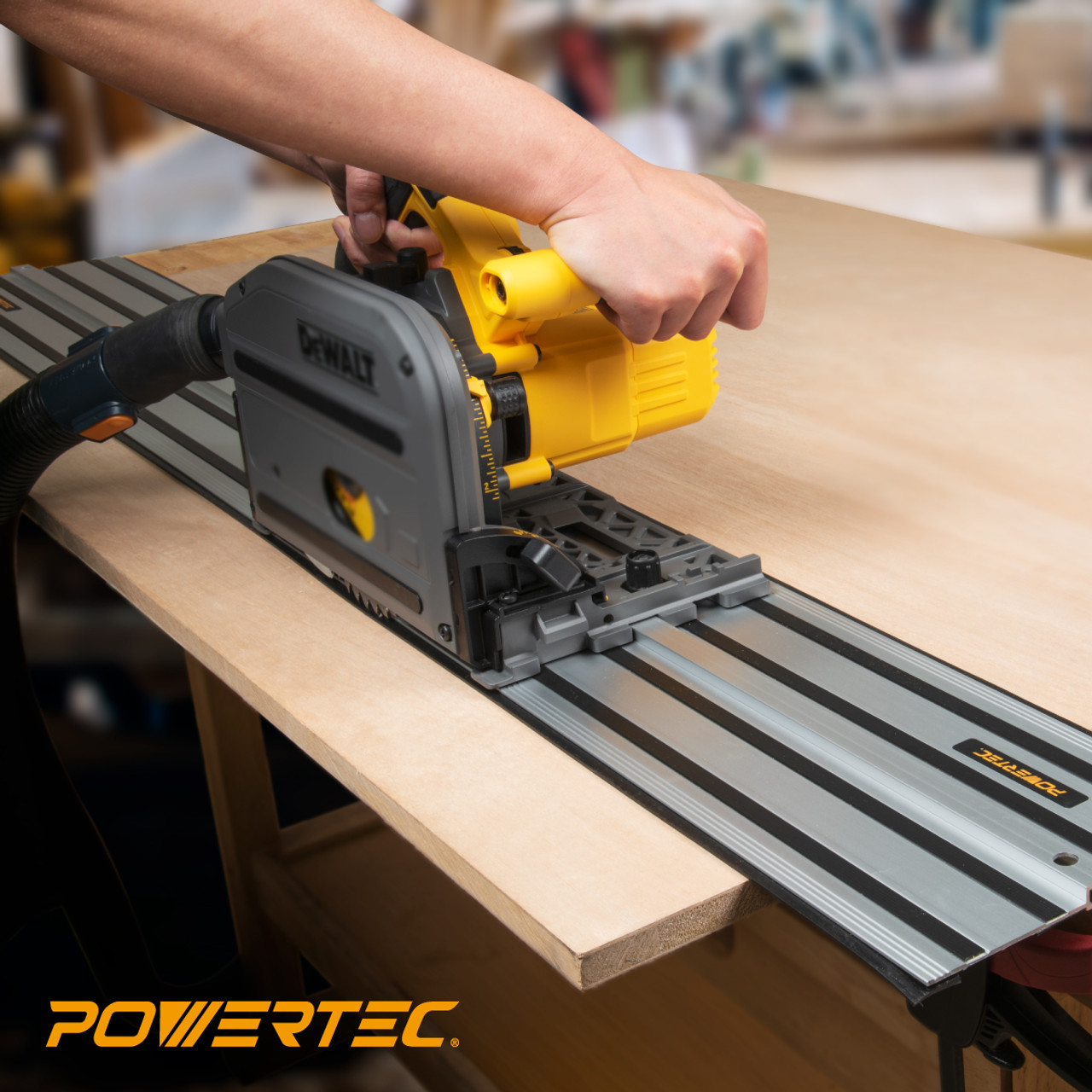 55 inch Guide Rail Track for DeWalt Track Saw POWERTEC