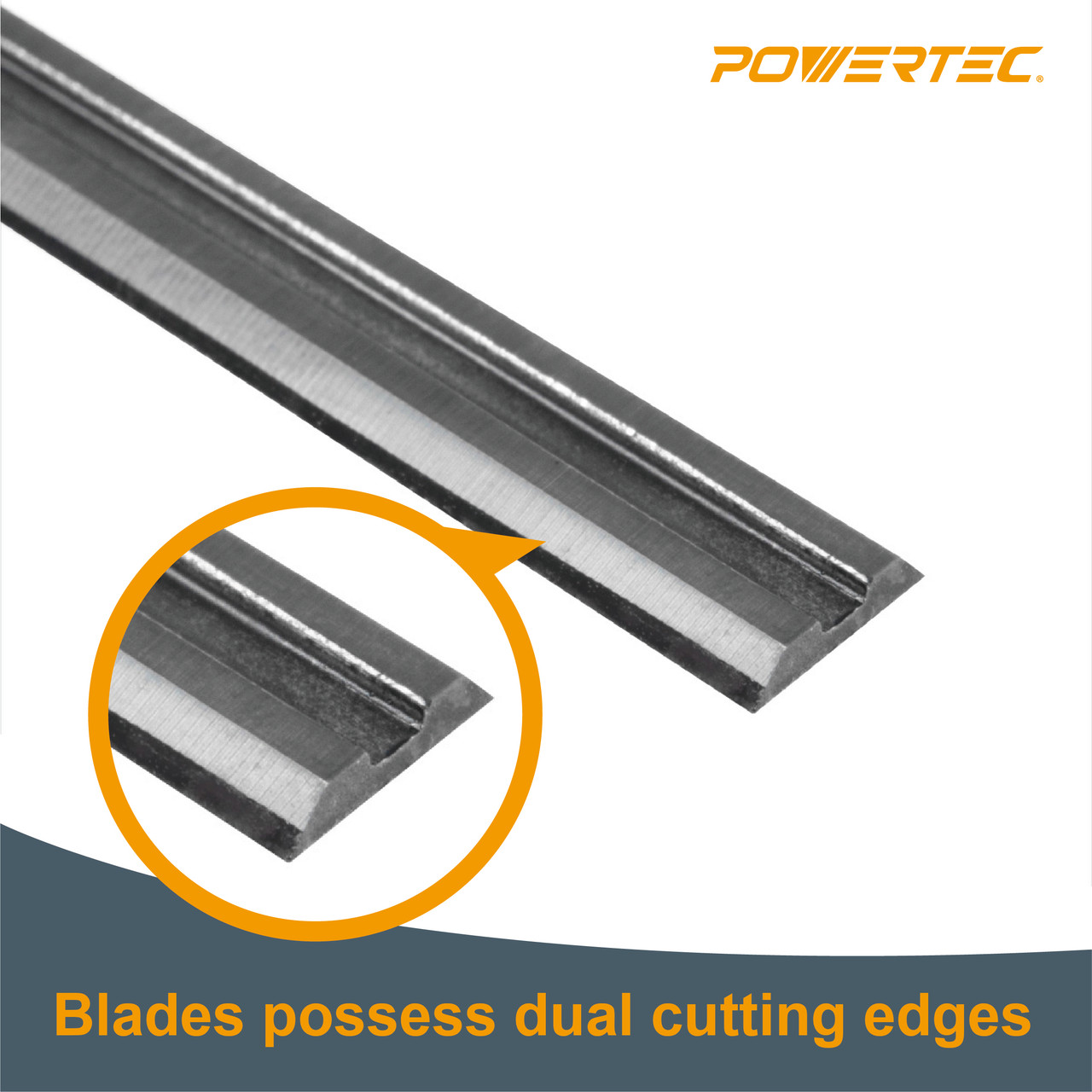 Powertec HSS Planer Blades 3-1/4