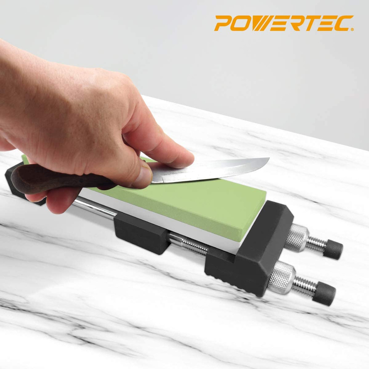 POWERTEC Whetstone Knife Sharpener Stone Dual Side Grit