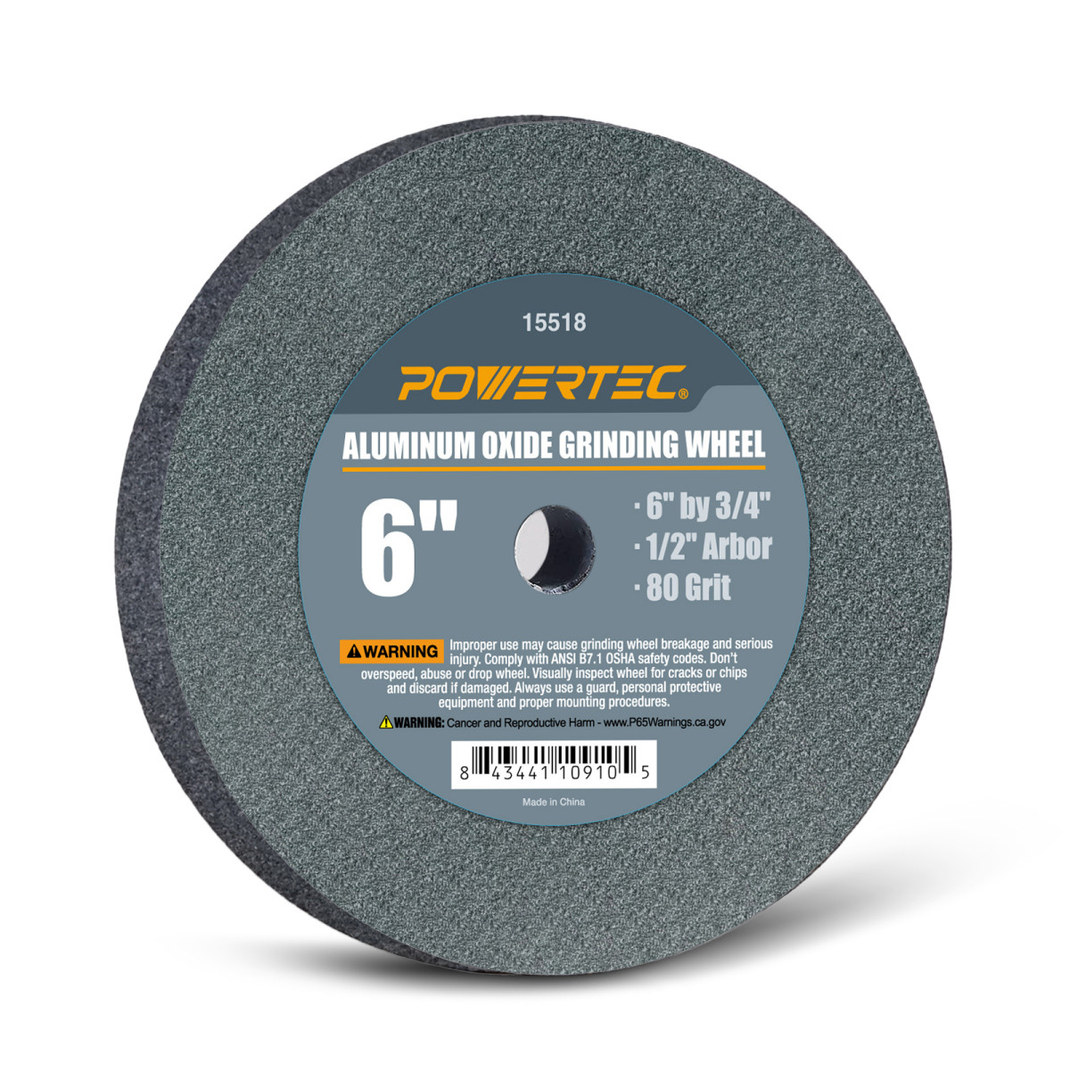 POWERTEC Grinding Wheel Aluminum Oxide 6