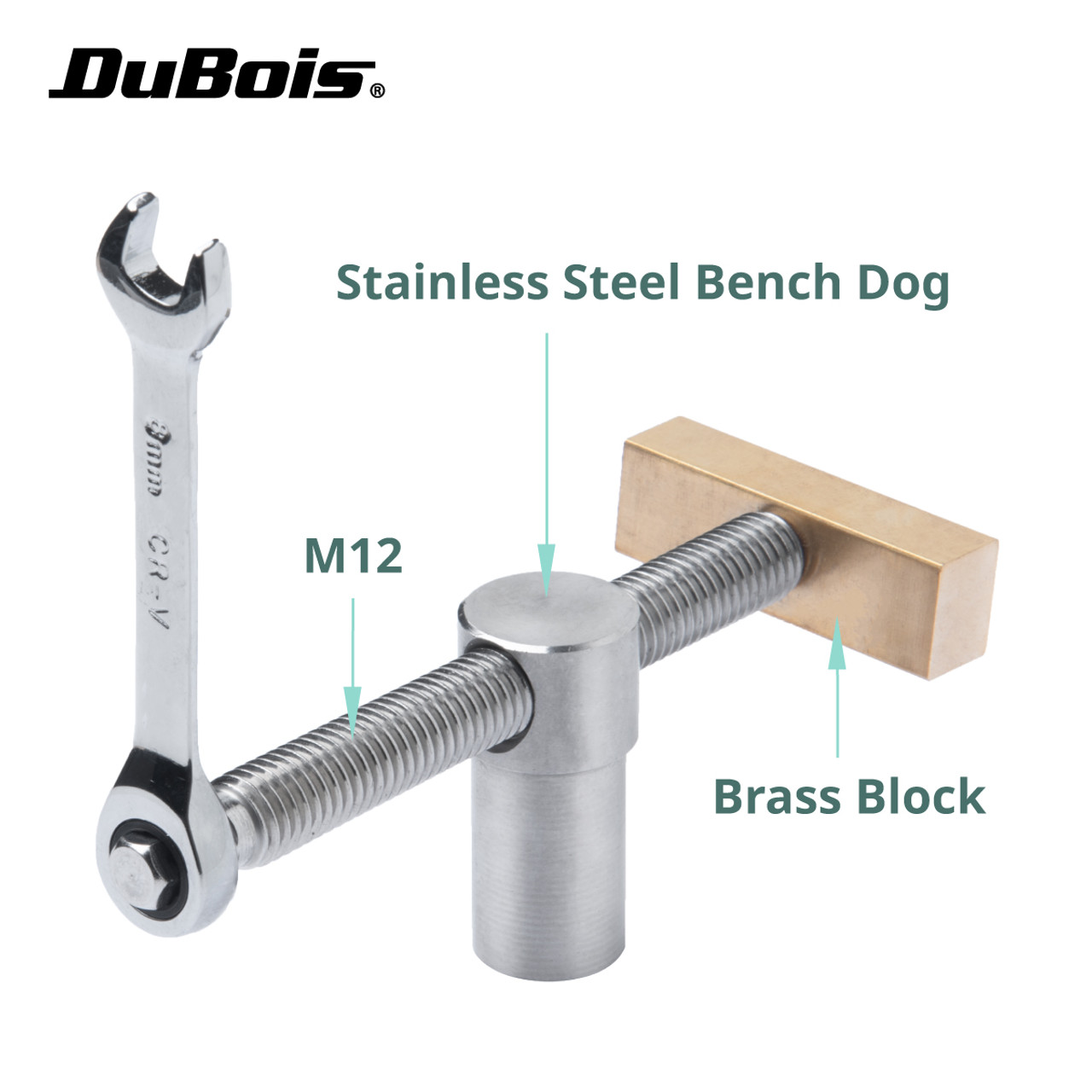 2 Pack Bench Dog Clamp Woodworking 3/4 Inch Dog Hole Clamp with 4 Pack  Bench Dogs Adjustable Workbench Stop Stainless Steel Brass Carpenter Tool