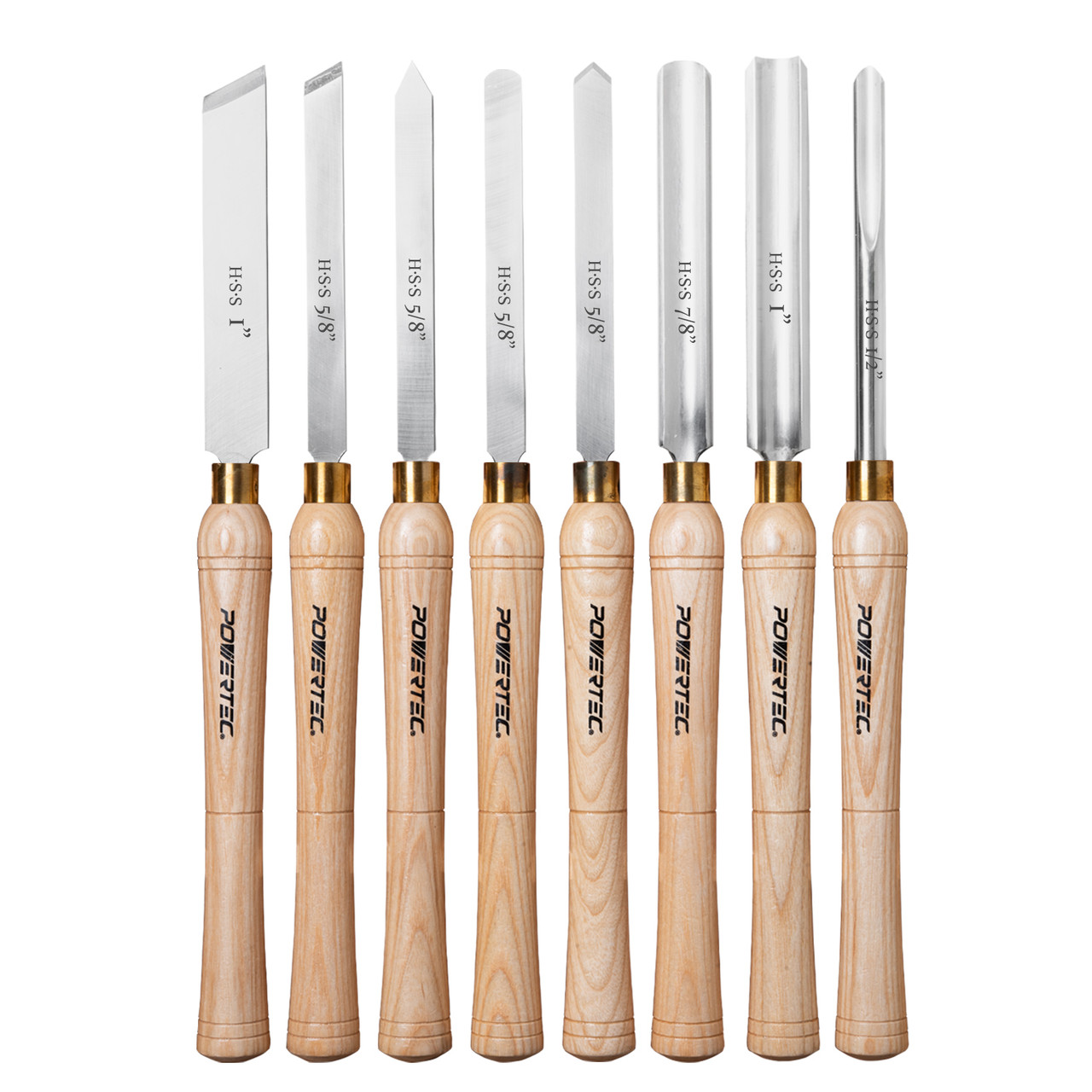 71824 Wood Lathe Chisel 8 Piece Set, Wood Lathe Turning Tools