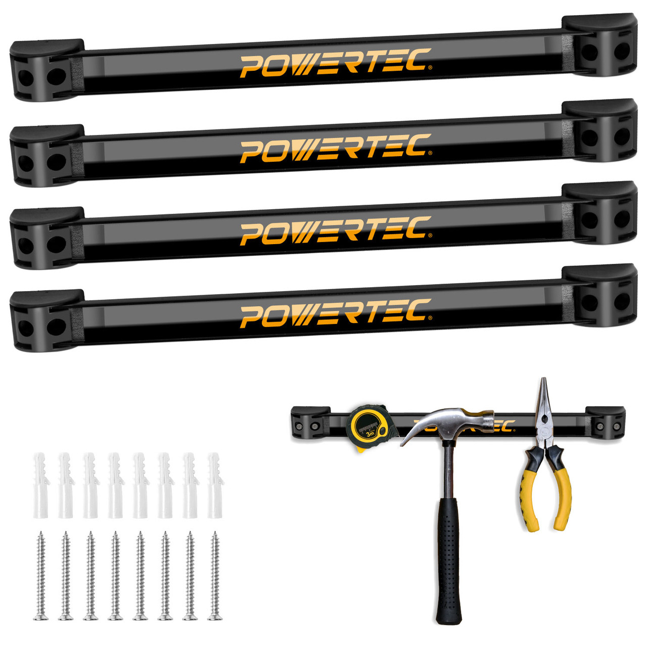 POWERTEC 71965 Magnetic Tool Holder Strip 12