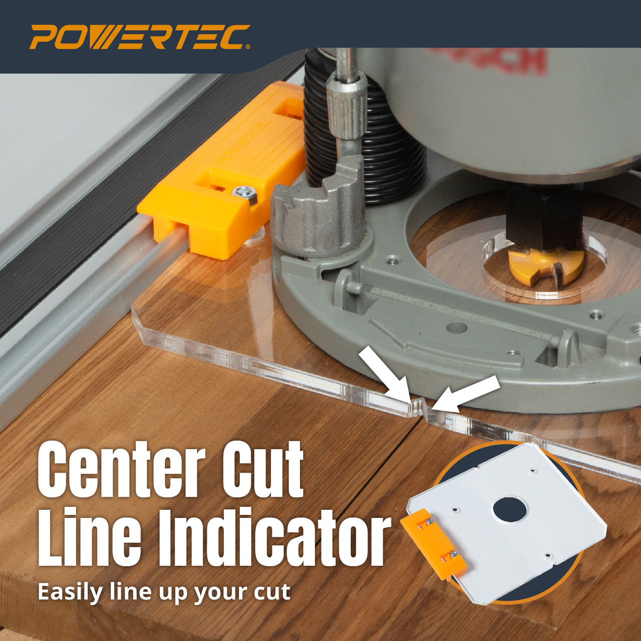 Router Guide Rail Adapter for Bosch - POWERTEC