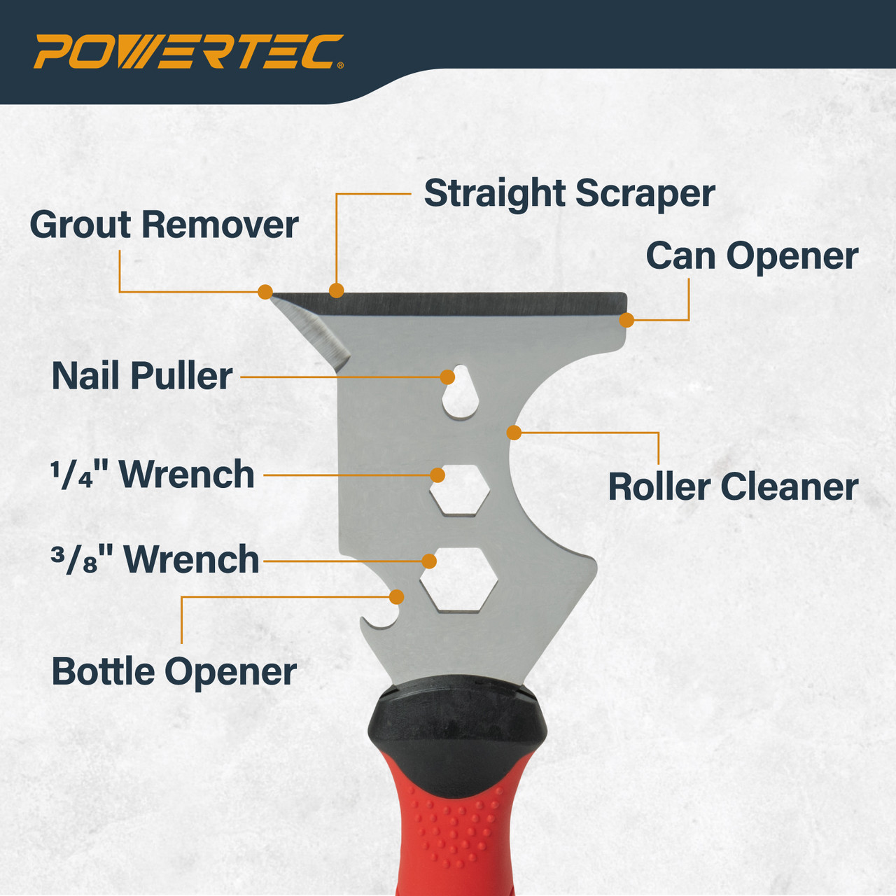 72067 9-in-1 Paint Scraper, 3 Inch Stainless Steel Putty Knife, Multi ...